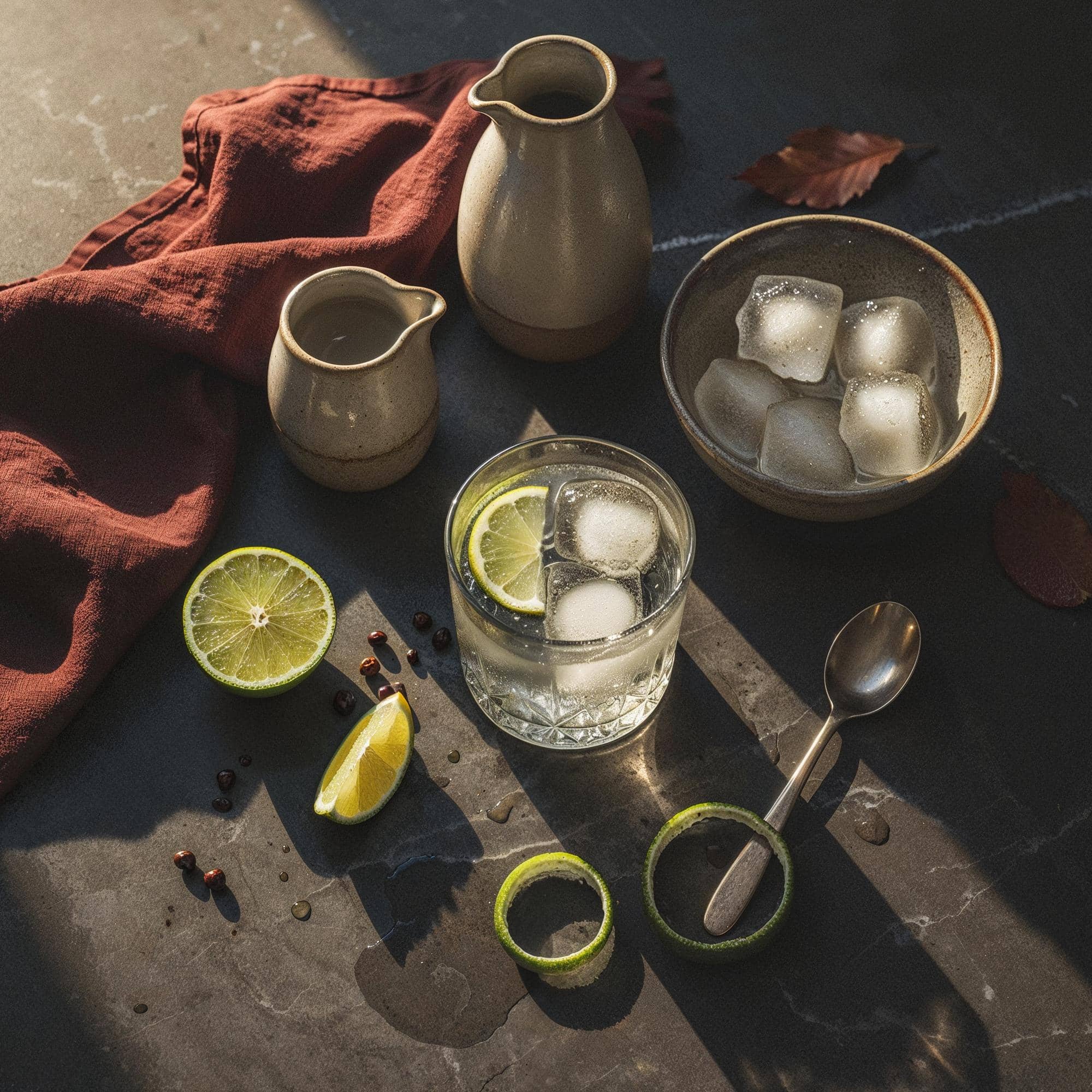 Ingredienser för Gin & Tonic