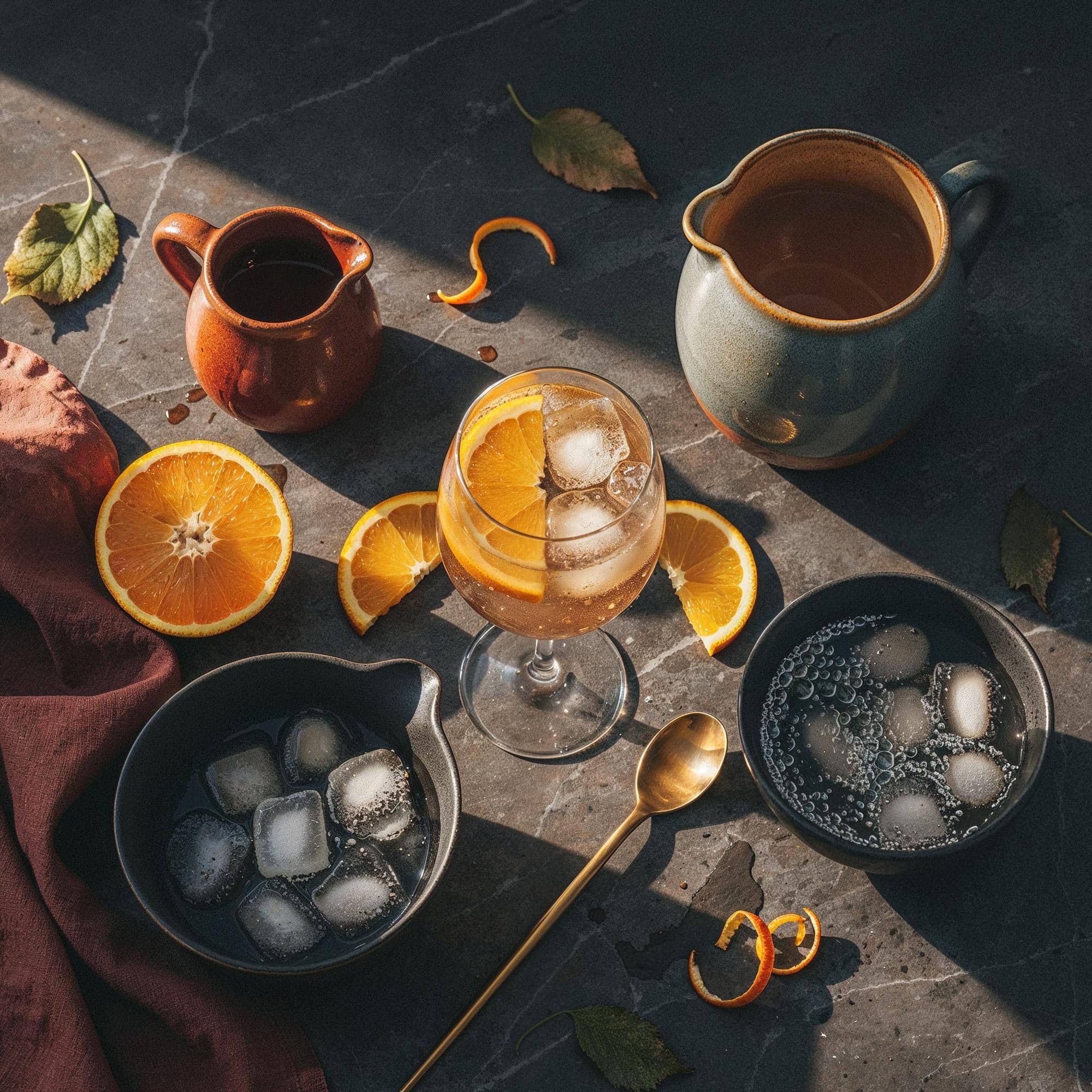 Ingredienser för Alkoholfri Aperol Spritz