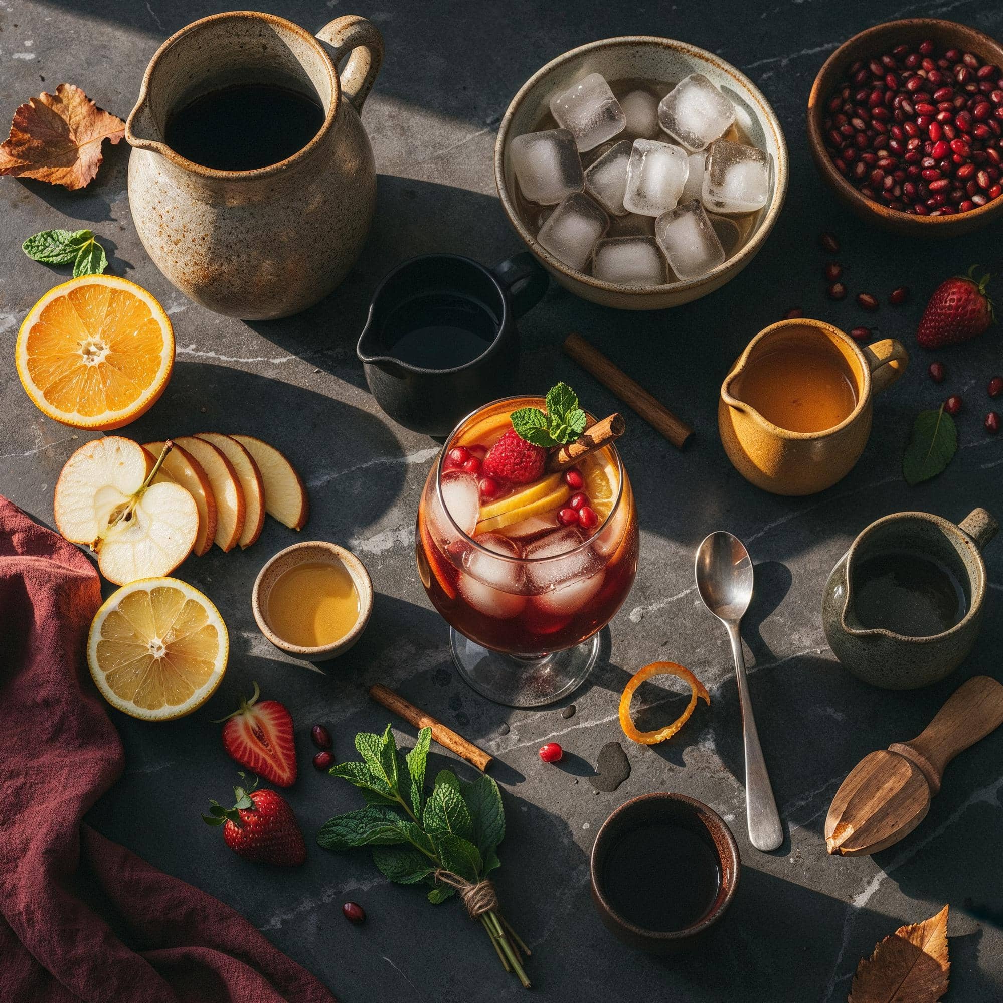 Ingredienser för Alkoholfri Sangria