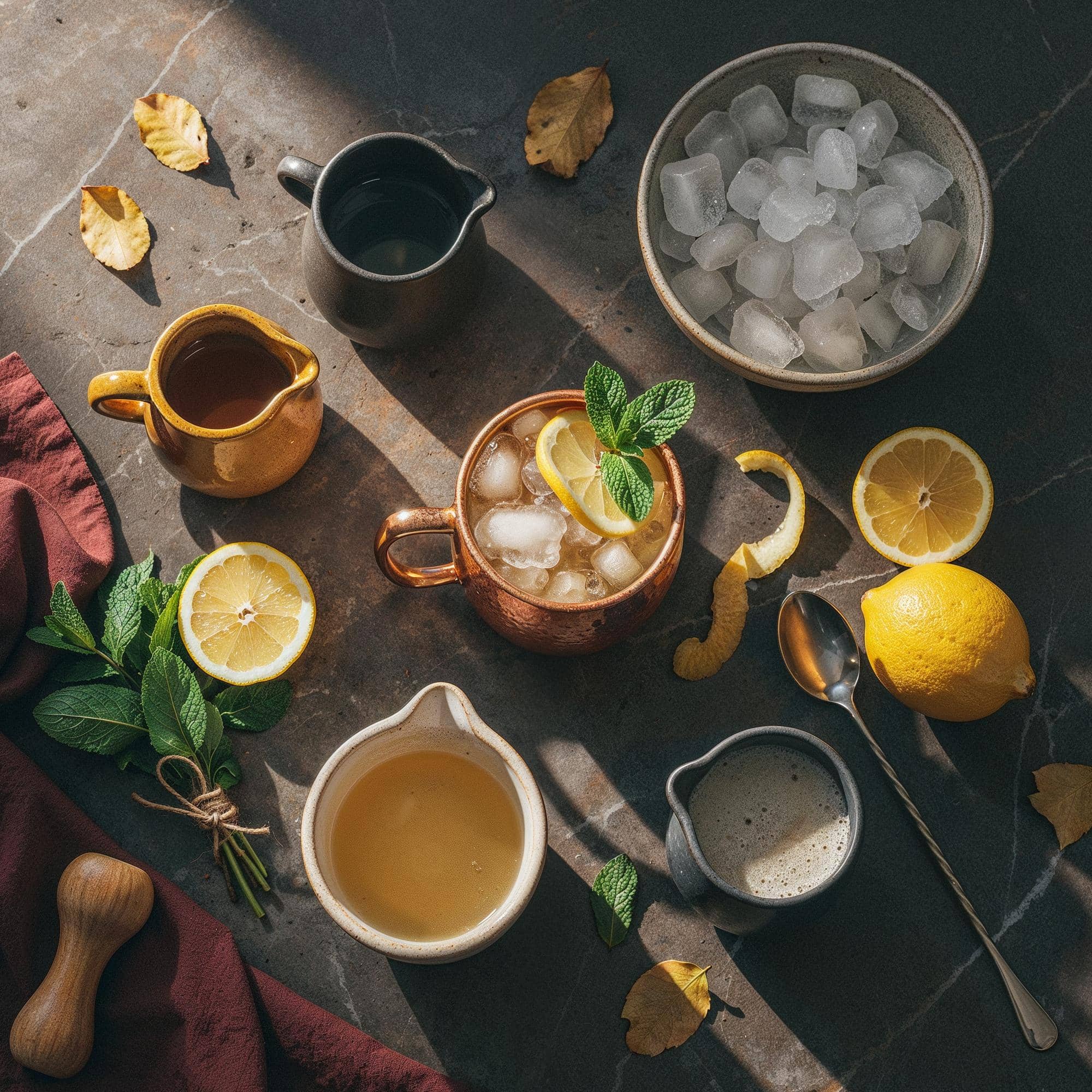 Ingredienser för Amalfi Mule