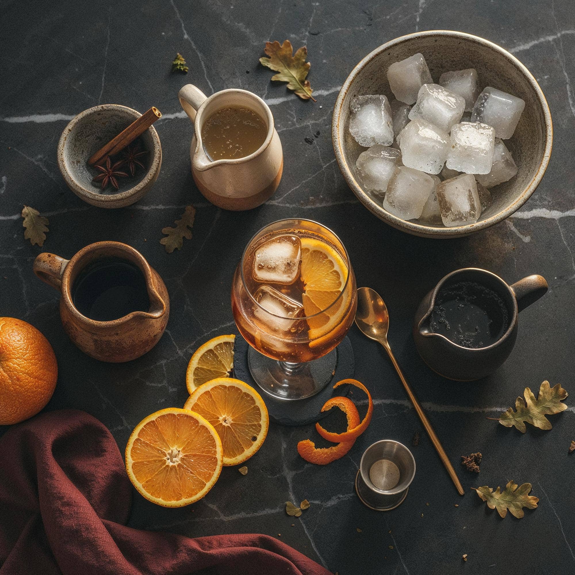 Ingredienser för Amaro Spritz