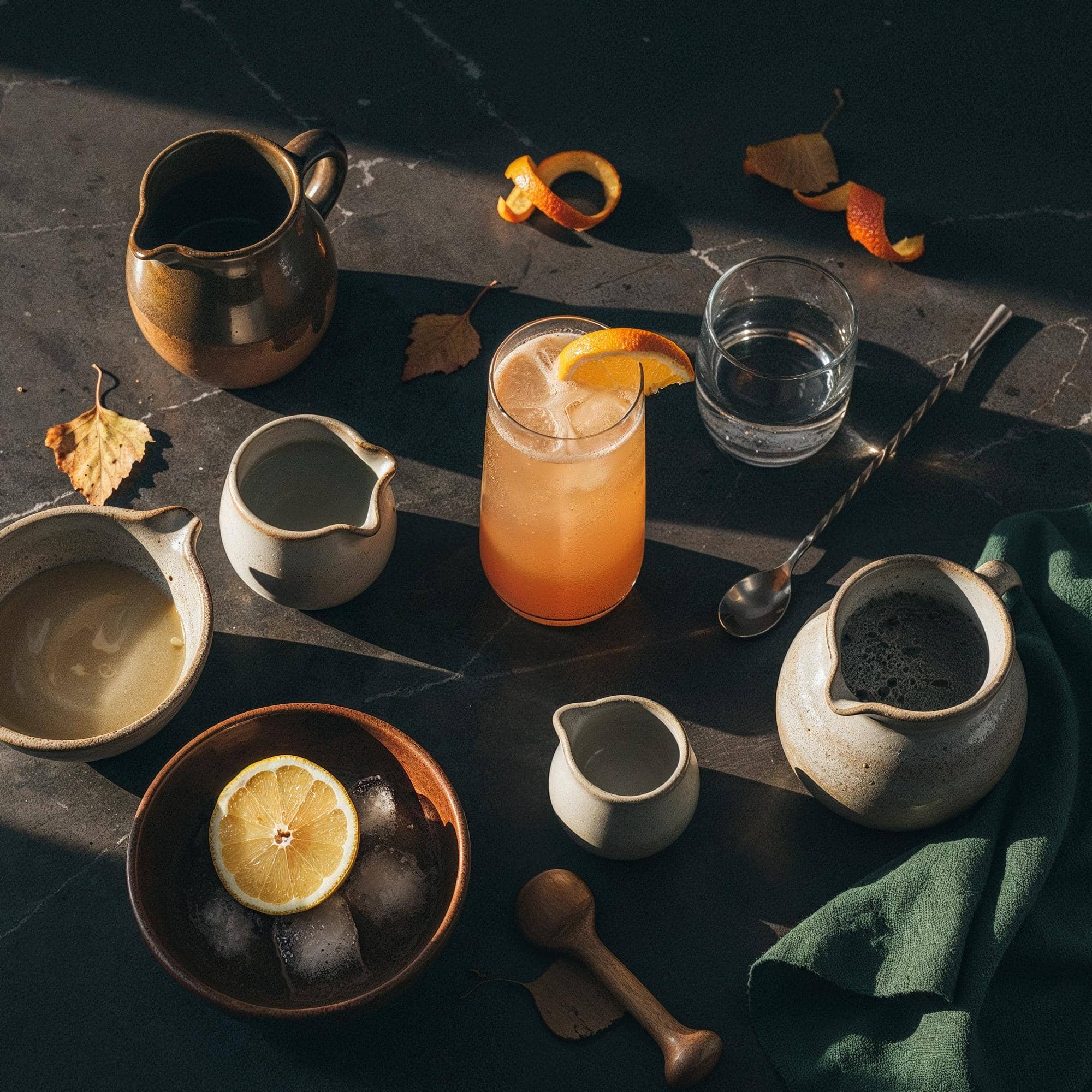 Ingredienser för Aperol Fizz