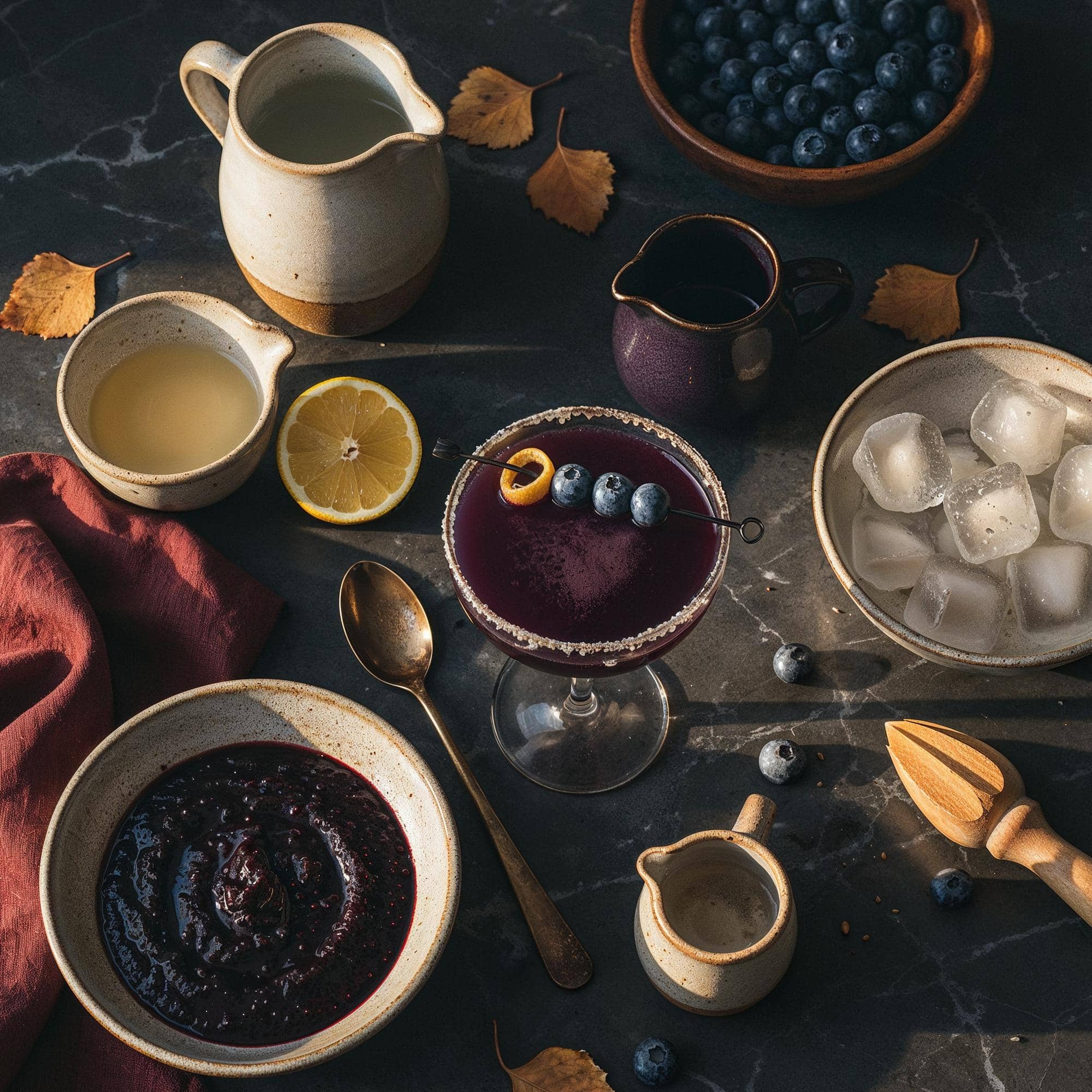 Ingredienser för Blåbärsdrink
