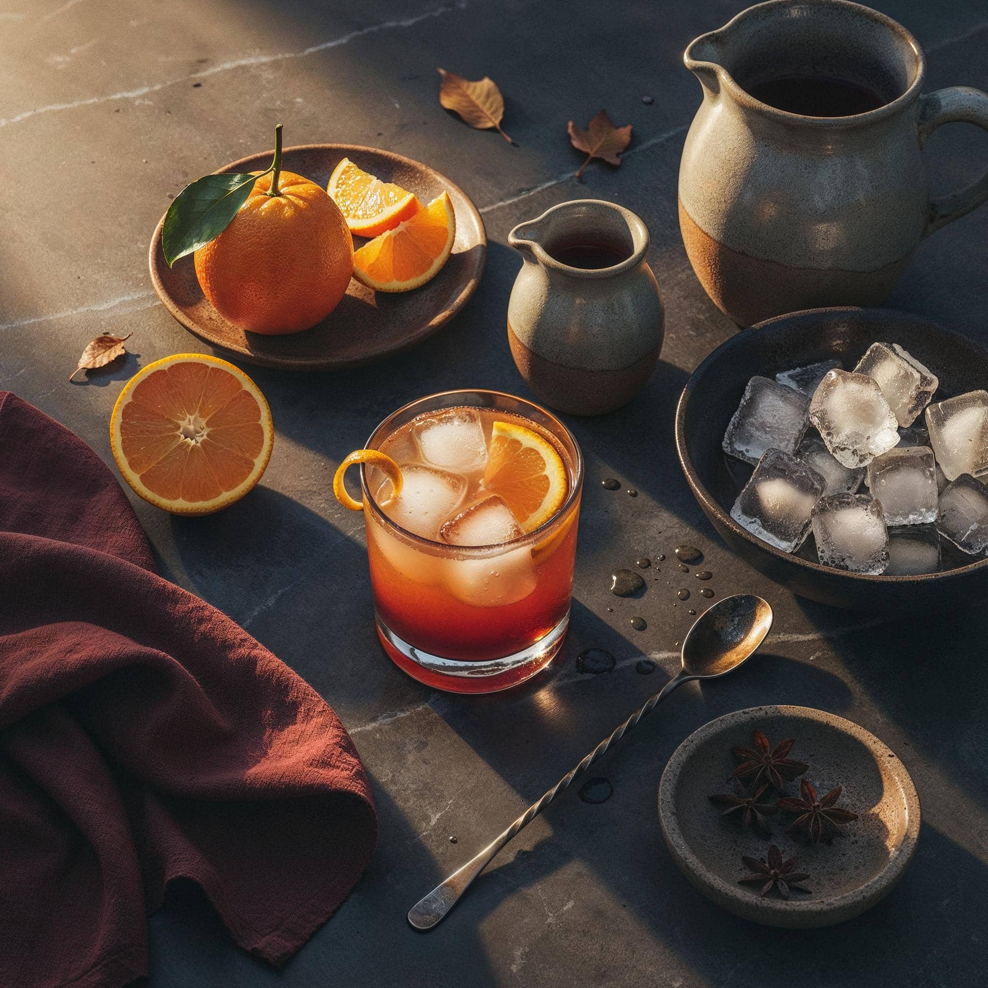 Ingredienser för Campari med Juice