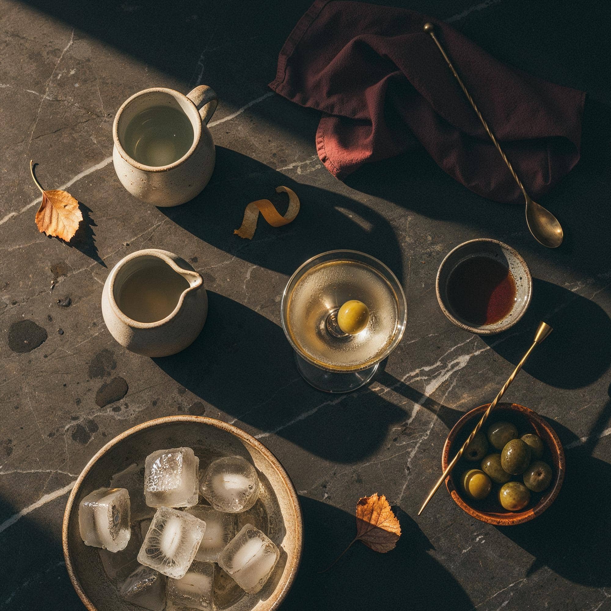 Ingredienser för Dry Martini