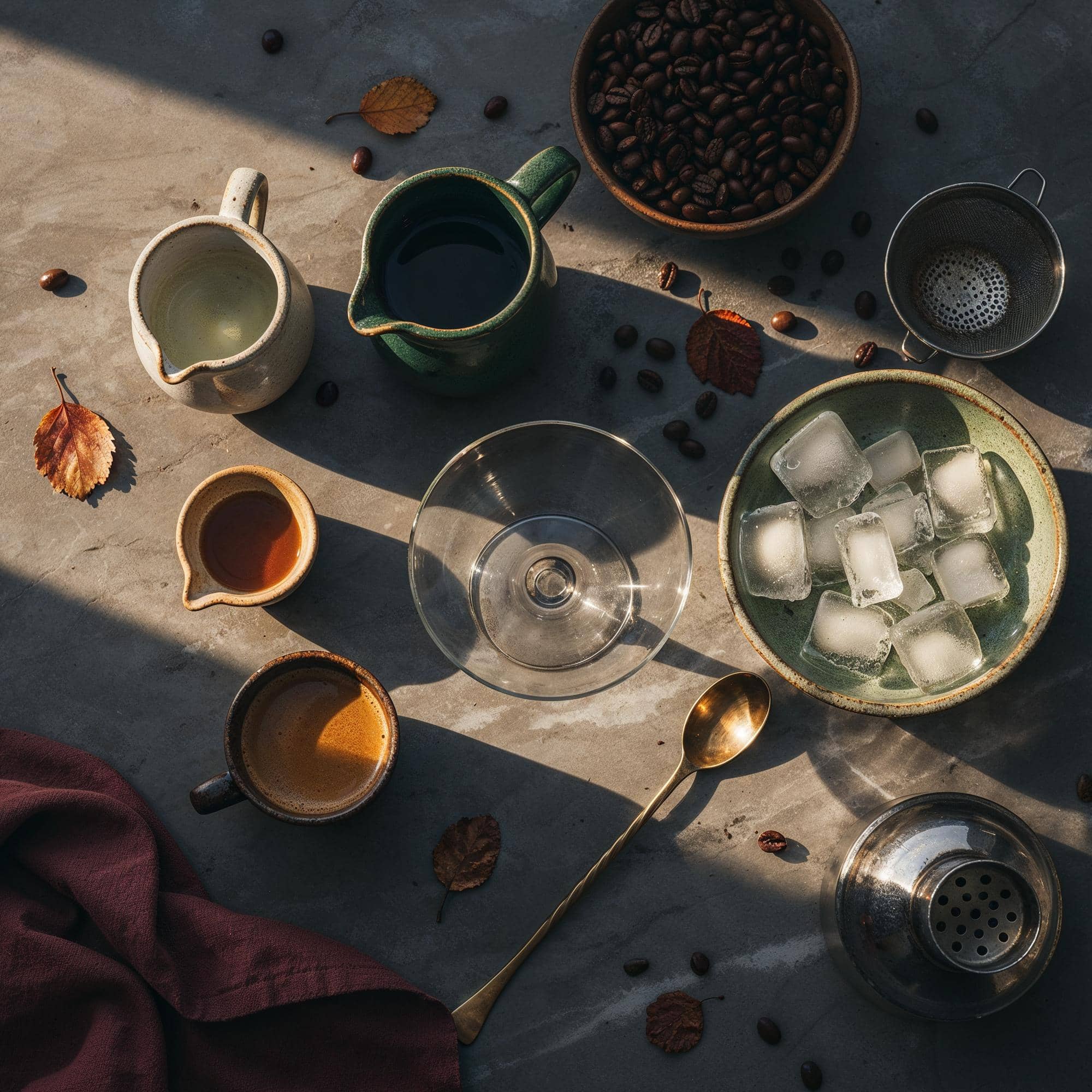 Ingredienser för Espresso Martini