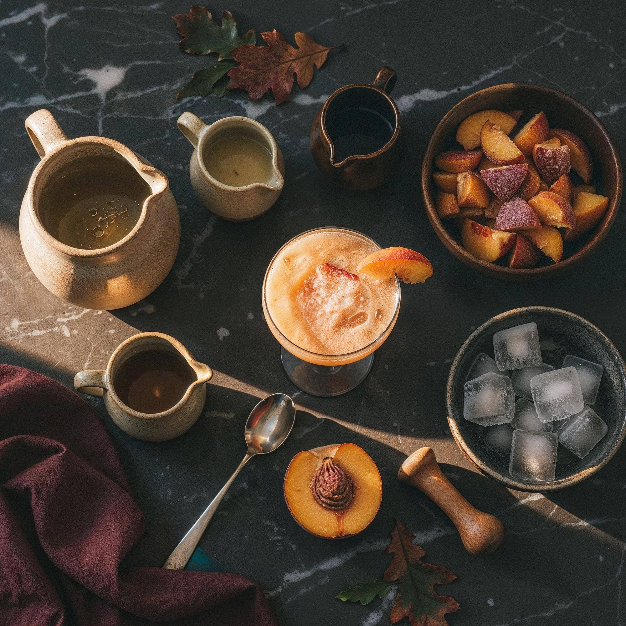 Ingredienser för Frozen Bellini