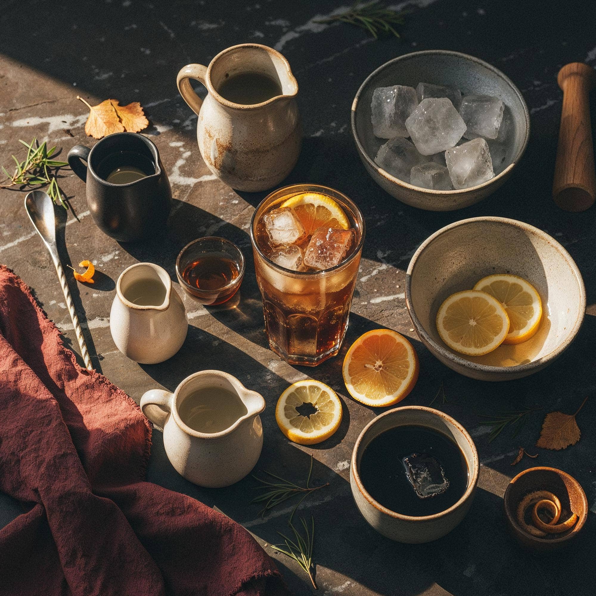 Ingredienser för Long Island Iced Tea