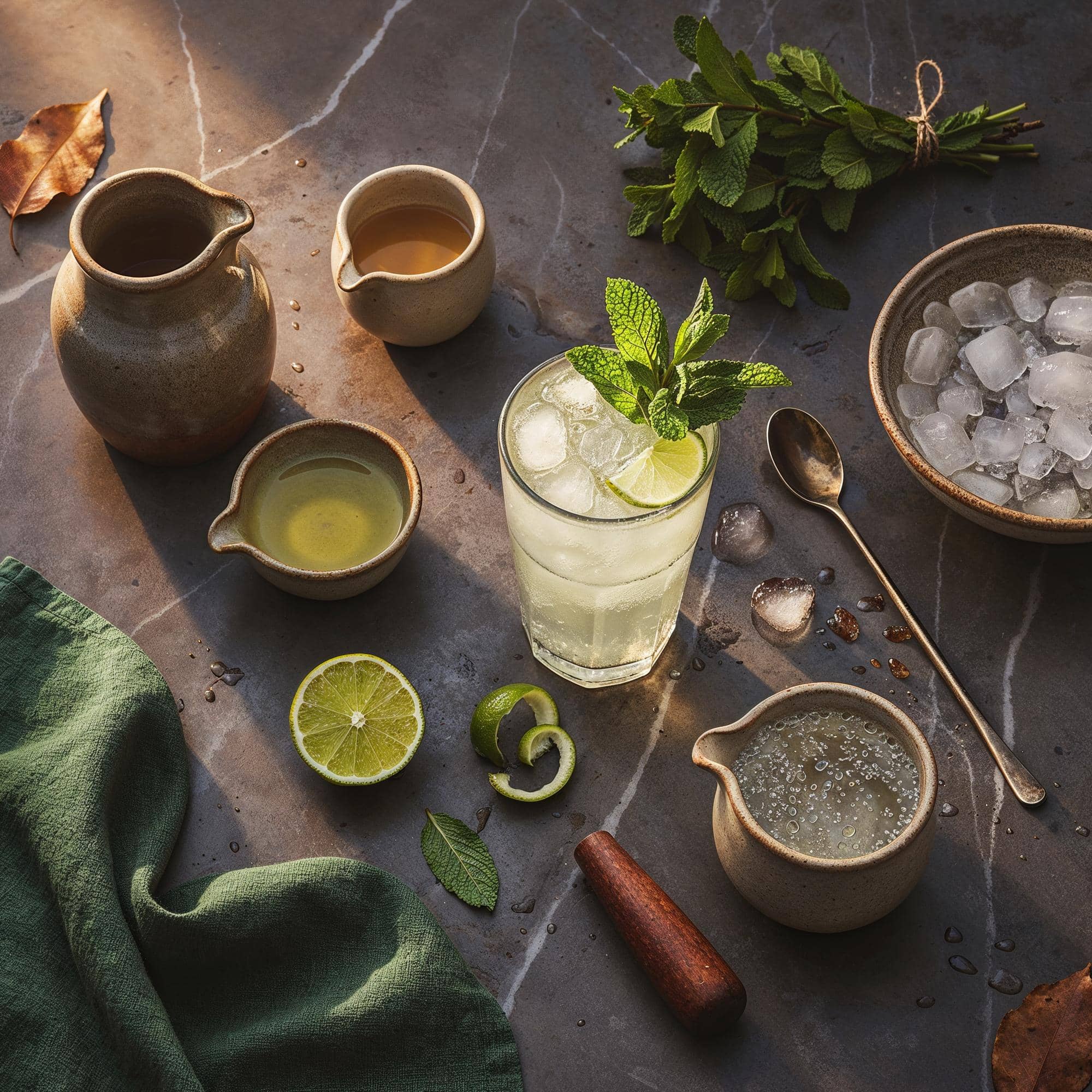 Ingredienser för Mojito med Gin