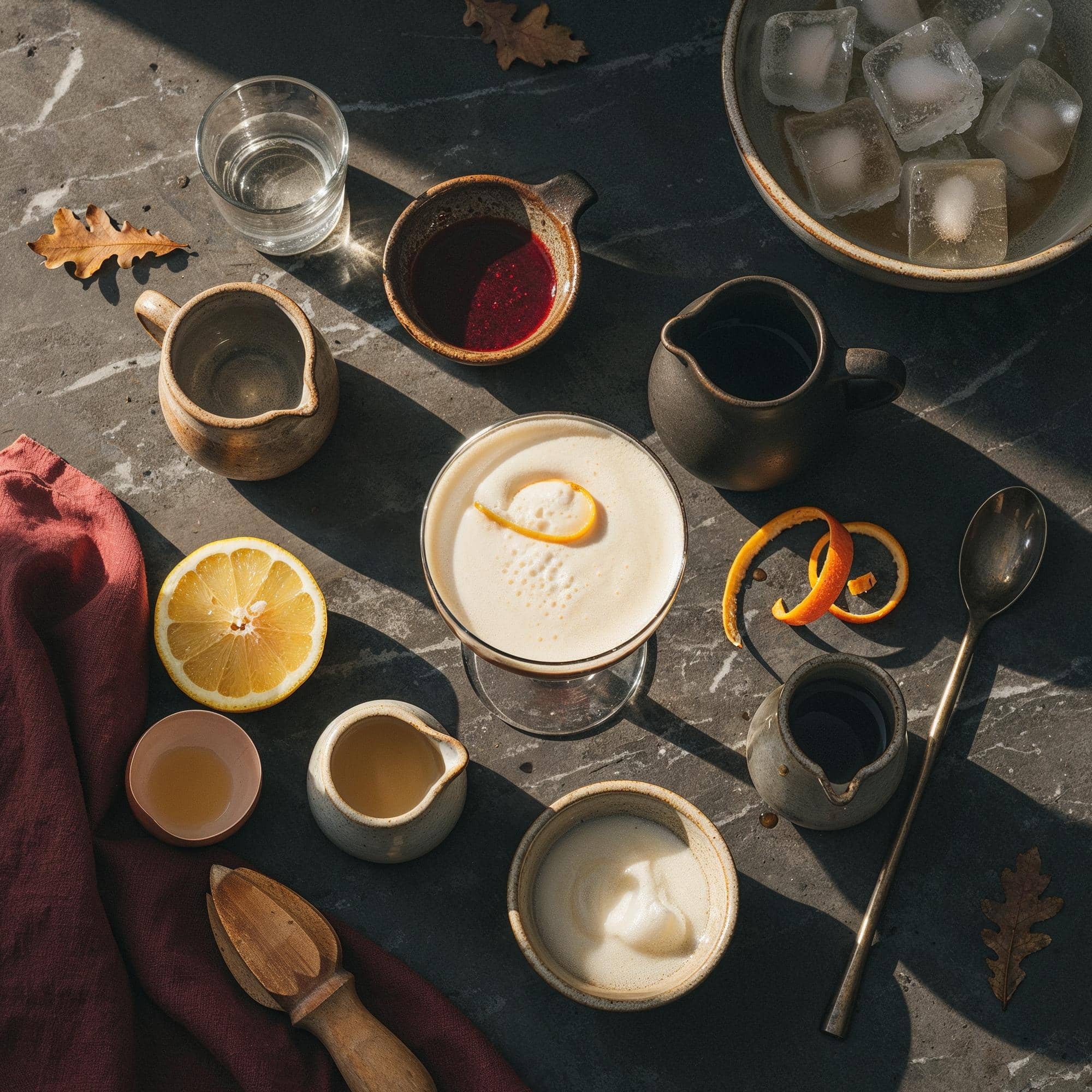 Ingredienser för Negroni Sour