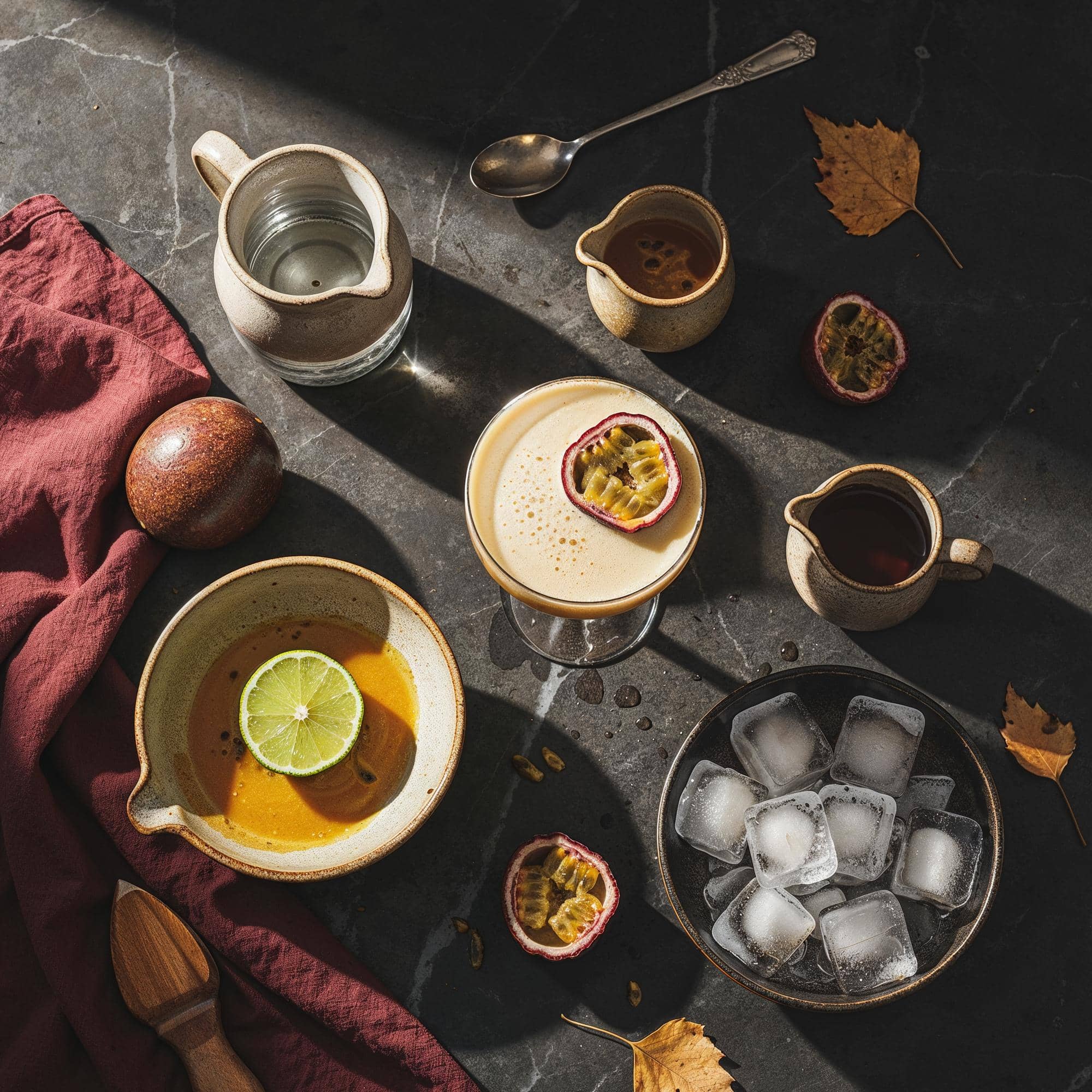 Ingredienser för Passionsfrukt Drink