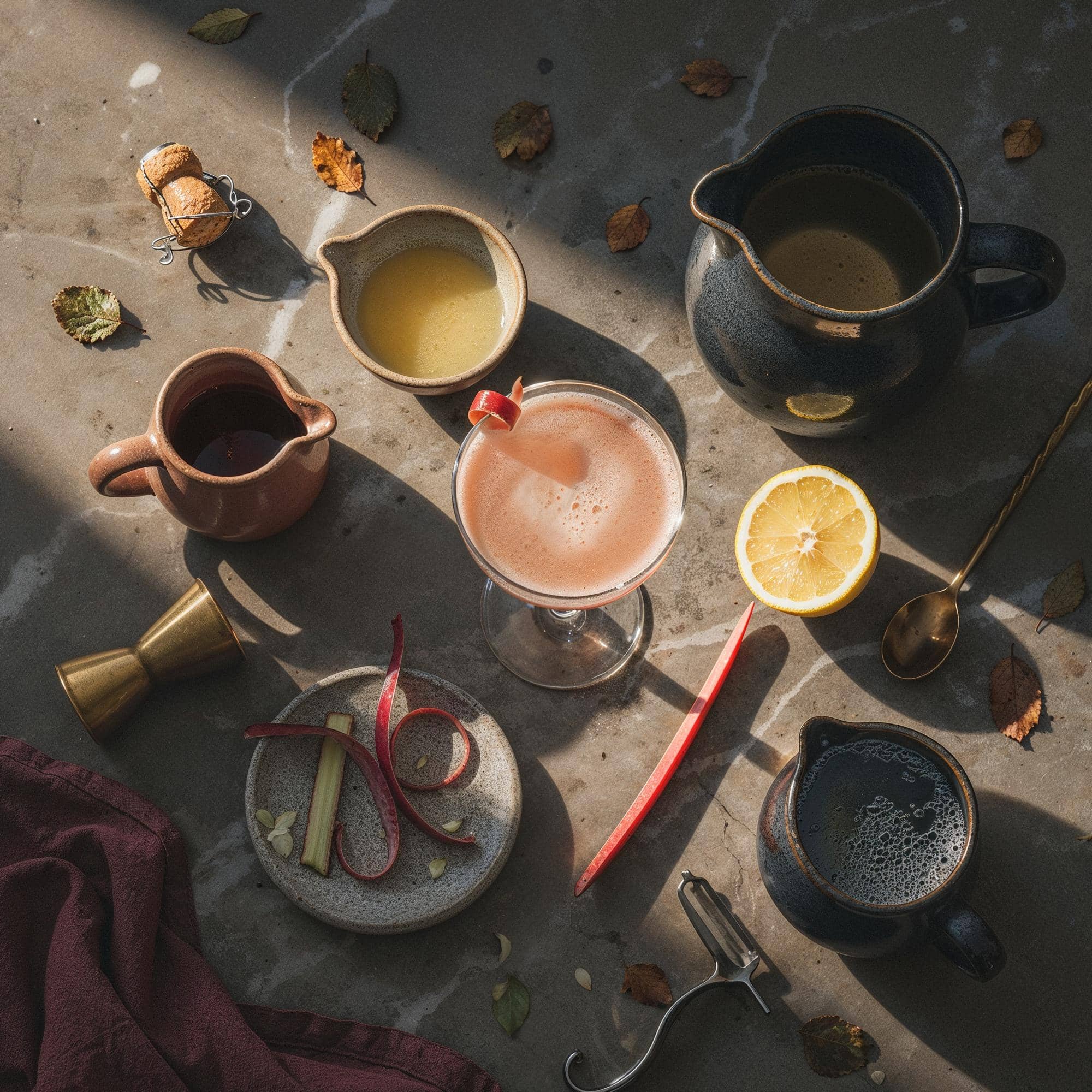 Ingredienser för Rabarberbubbel