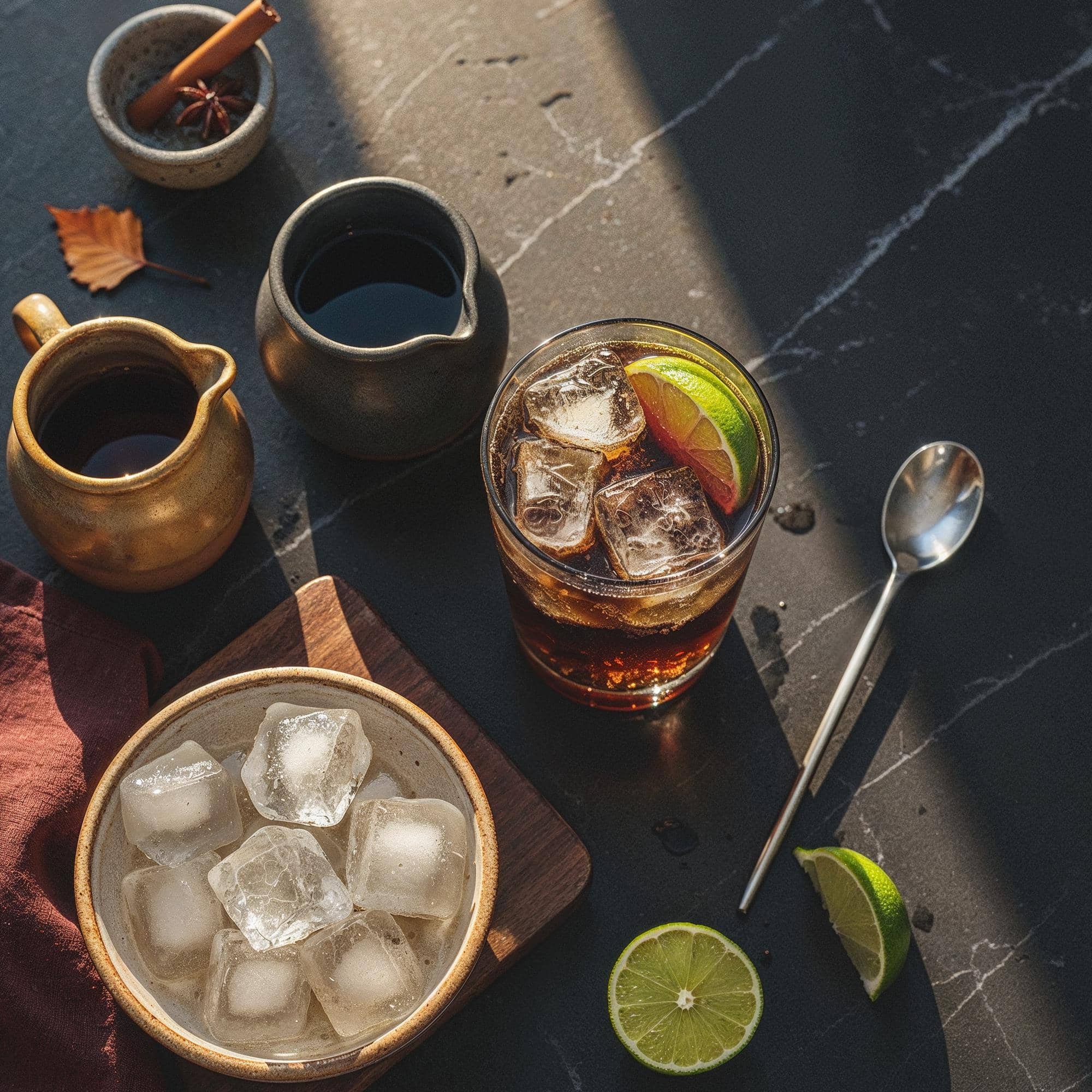 Ingredienser för Rom och Cola