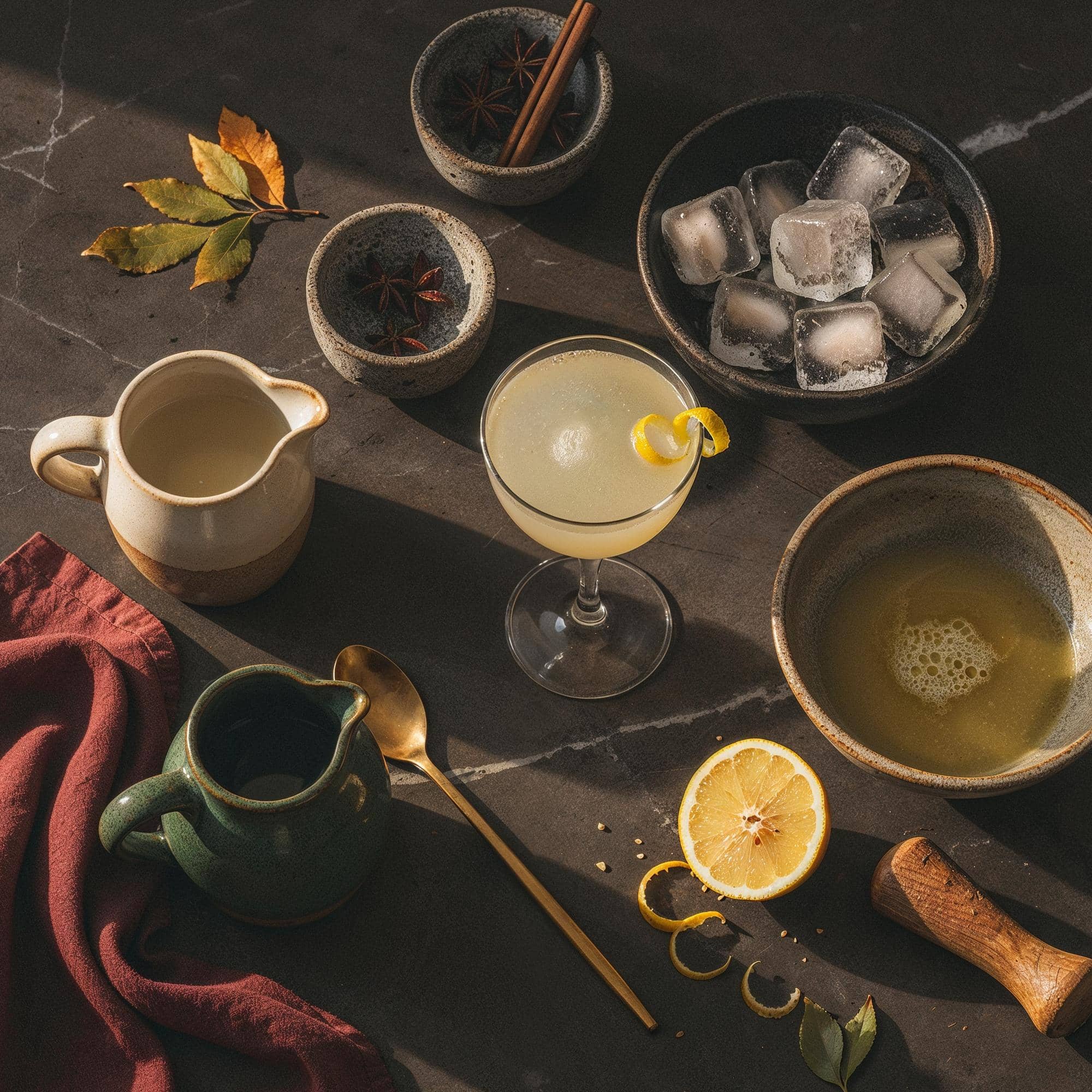 Ingredienser för Sambuca Cocktail