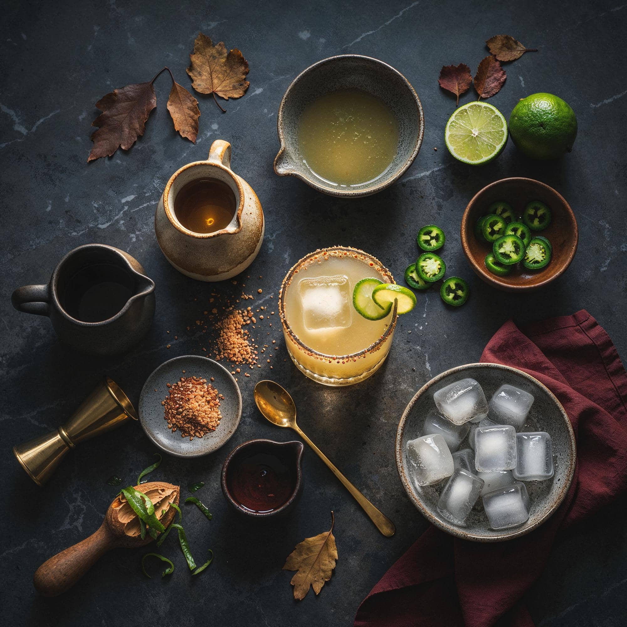 Ingredienser för Spicy Margarita